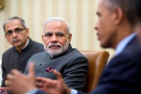 Antrittsbesuch: Um nicht mit leeren Händen dazustehen, hat Narendra Modi seinem neuen Freund "Barack" versprochen, endlich den Widerstand gegen die einfachste Klimaschutzmassnahme der Welt aufzugeben (Bild: US Regierung)